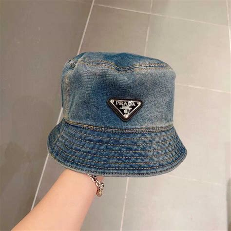 prada denim hat